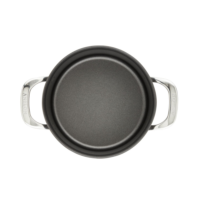Anolon Ascend Hard Anodized Nonstick Saucepot with Lid, Induction Compatible 4 Quart
