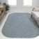 Longe Modern Minimalist Radius Corner Solid Turquoise Indoor/Outdoor Rug