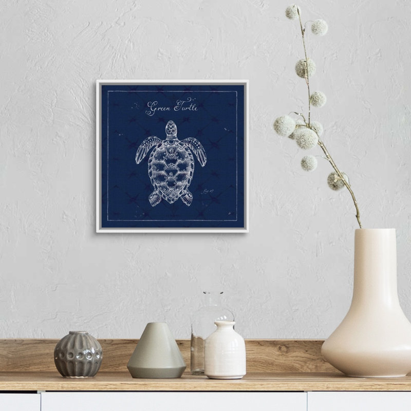«Underwater Life», art mural sur toile, Cadre blanc, H 14 po x l 14 po x P 2 po