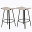Tabourets de bar polyvalents à hauteur de comptoir avec tissage en PVC tissé à la main pour une utilisation intérieure et extérieure