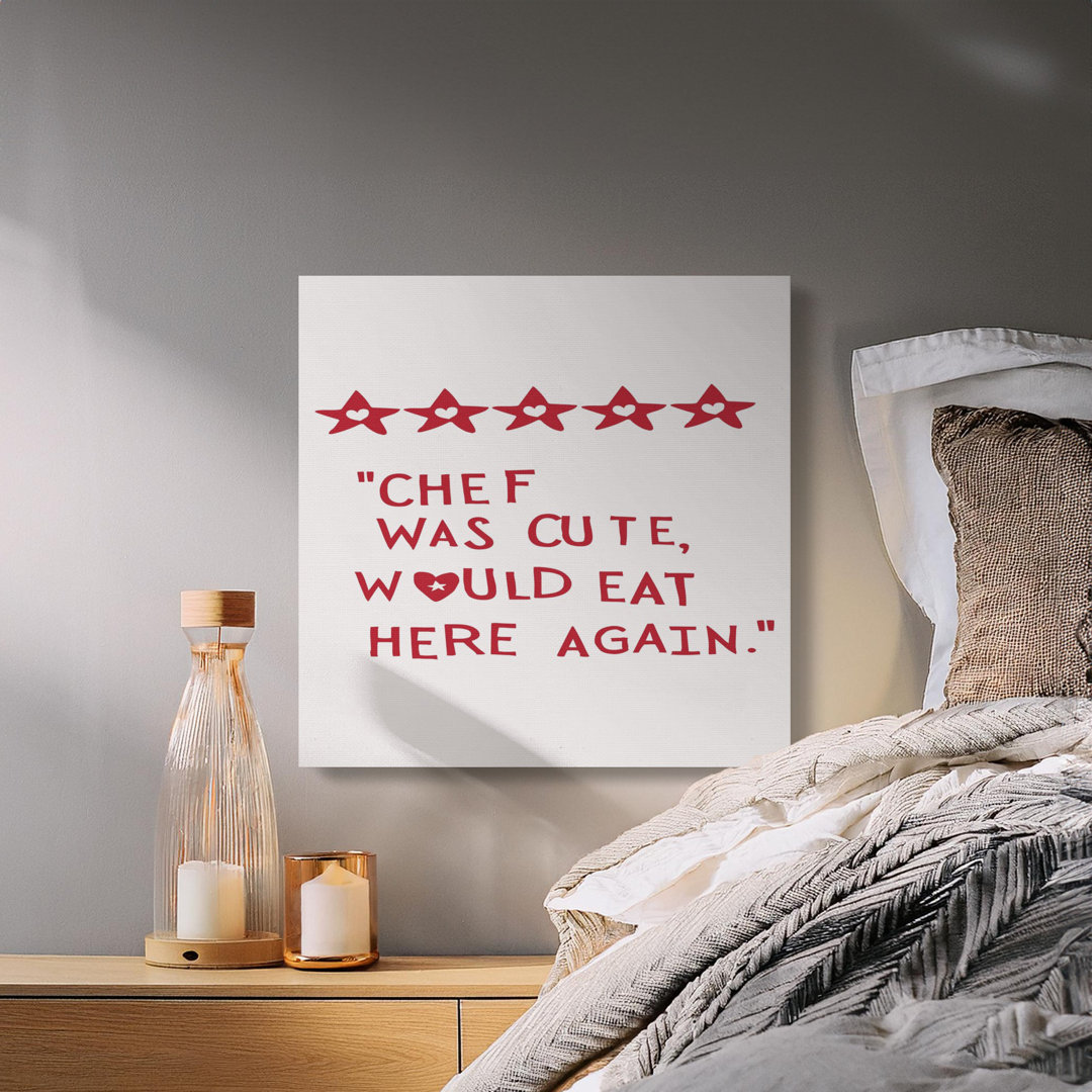 Funny Chef Review Quote Canvas Print