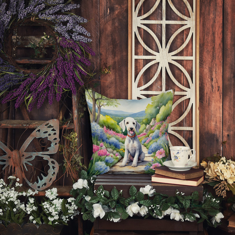 Coussin décoratif intérieur / extérieur Spring Path, H 14 po x l 14 po