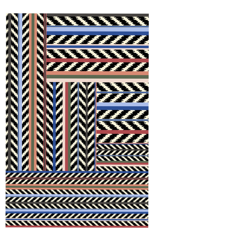 Jaipur Stripe Azur Rug, Rectangle 5'2'' x 8'5''