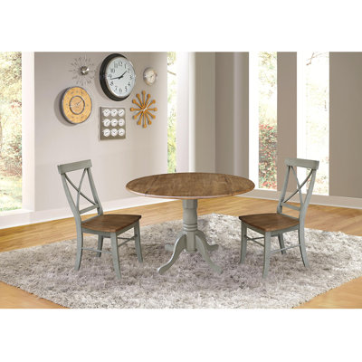 Deibel Drop Leaf Solid Wood Dining Set