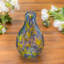 Vase en verre, bleu / jaune