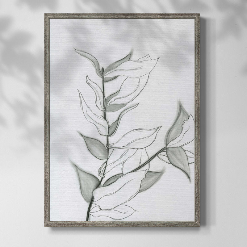 «Misty Blue I», reproduction encadrée, Toile encadrée argent patiné, Pas de tapis