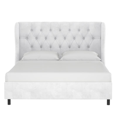 Azariah Upholstered Unfinished Wingback Bed