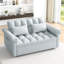 Lit avec dispositif coulissant. Gris, dossier réglable. Revêtement en flanelle attrayant, structure en bois robuste pour la vie quotidienne des meubles gris. Dossier au confort extraordinaire. Enduit, employé-1902332591
