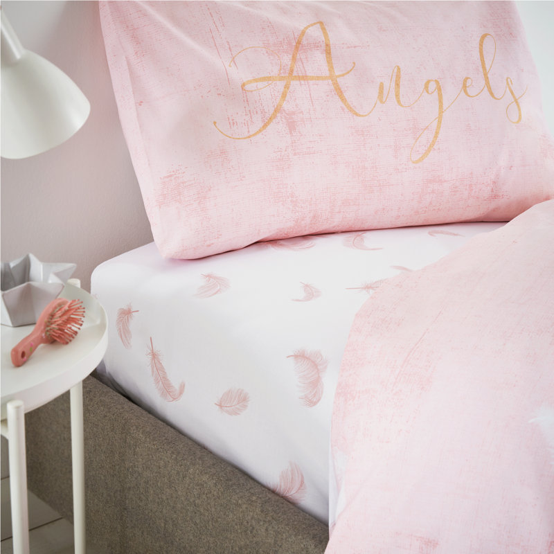 Angel Wings Fitted Sheet, Double (4'6)