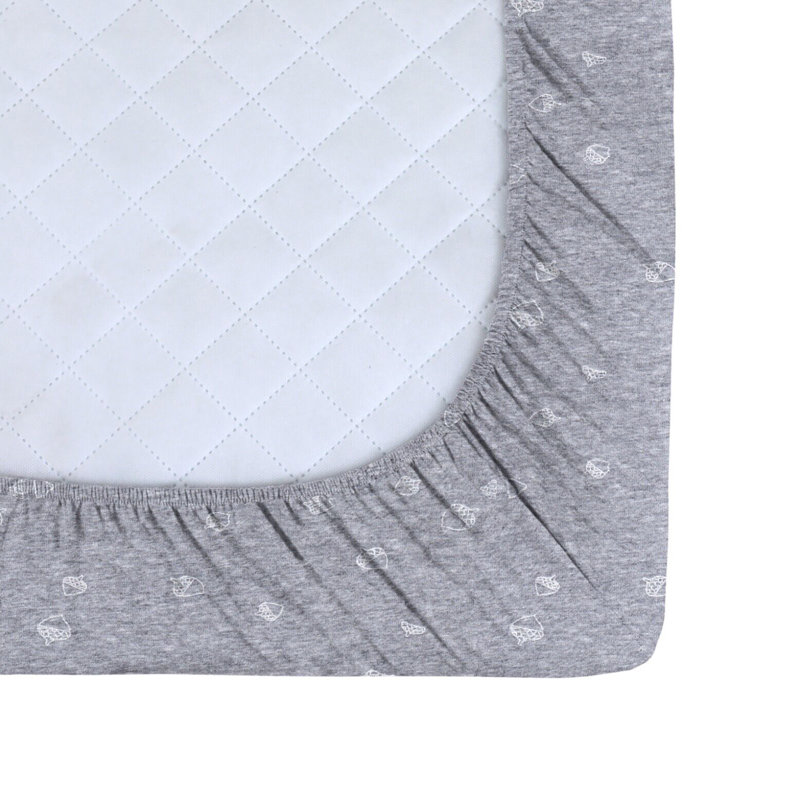 NightComfort 100% Jersey Cotton Knitted Strawberries Cot Bed Fitted Sheet Mattress Cover, 140 x 70 cm