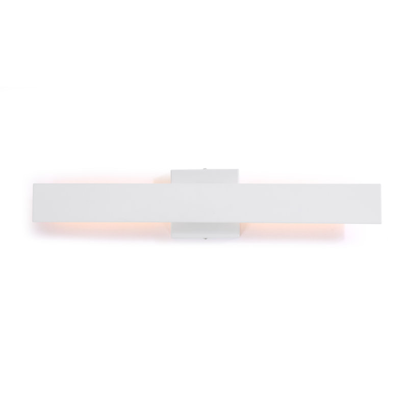 Integrated LED Outdoor 360-Degree Rotatable Dimmable Armed Sconce, White, 22.1"" Height