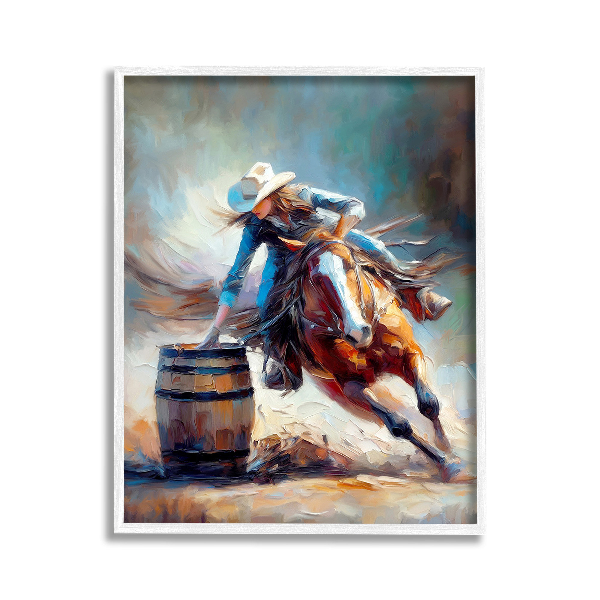 Union Rustic Racing Rodeo Cowgirl Giclee Art by Ramona Murdock | Wayfair