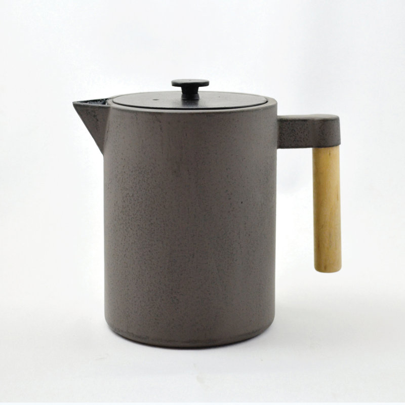 Ebern Designs Brokaw 1.2ml Solid Colour Teapot, Grey