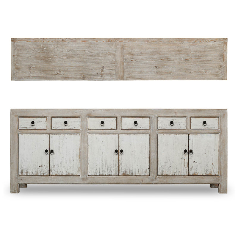 Shandong Ming 90.55'' W Solid Wood Buffet