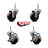 3 Inch High Temp Phenolic 5/8 Inch Threaded Stem Caster Set 2 Brakes SCC