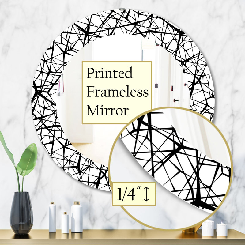 Miroir décoratif Web moderne et contemporain, H 31,5 po x l po