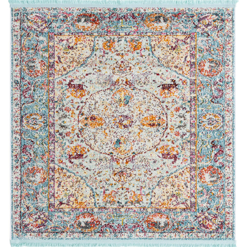 Oriental Indoor Rug, Square 4'