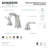 Kingston Brass Magellan Two-Handle 3-Hole Deck Mount Widespread Bathroom Faucet with Retail Pop-Up Drain-11176639