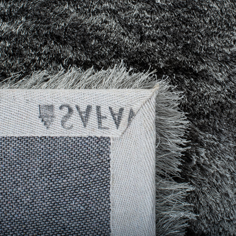 Annike Handmade Tufted Grey Area Rug, Rectangle 8' x 10'