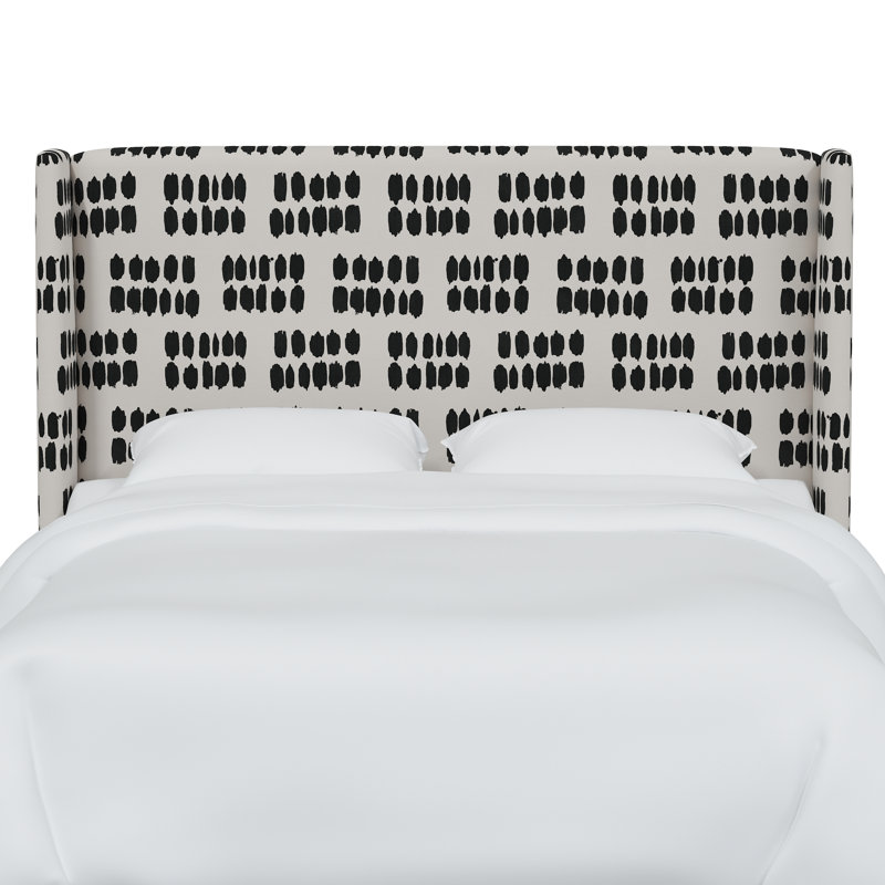 Stickland Upholstered Headboard, Queen, Flutter Shibori Indigo Oga