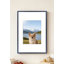 Cadre photo 12 x 18 po avec passe-partout - Cadre d'affiche en métal bleu marine avec verre trempé et ensemble de fixation murale, qualité supérieure pour impressions 8,5 x 11 ou 12 x 18