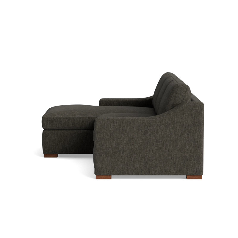 Lucca Sectional, Left Hand Facing, Performance Weave - Onyx
