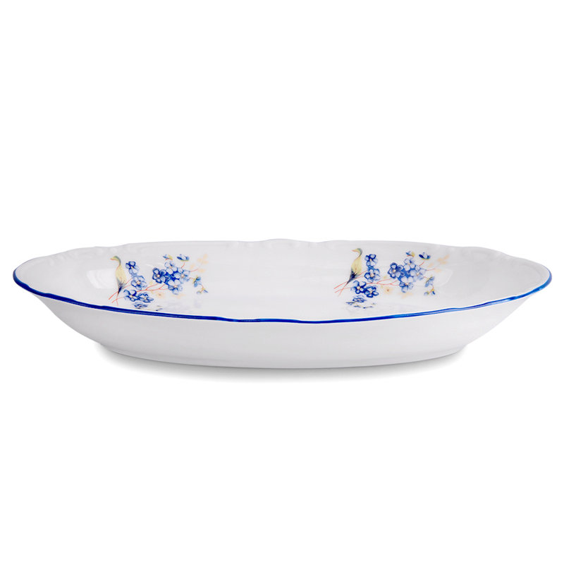 Thun - 1794 Plateau en porcelaine bleu lilas