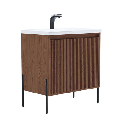 30'' Single Bathroom Vanity with Ceramic Top