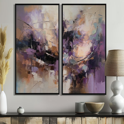 Purple Minimalims Enchantment - Purple Wall Art