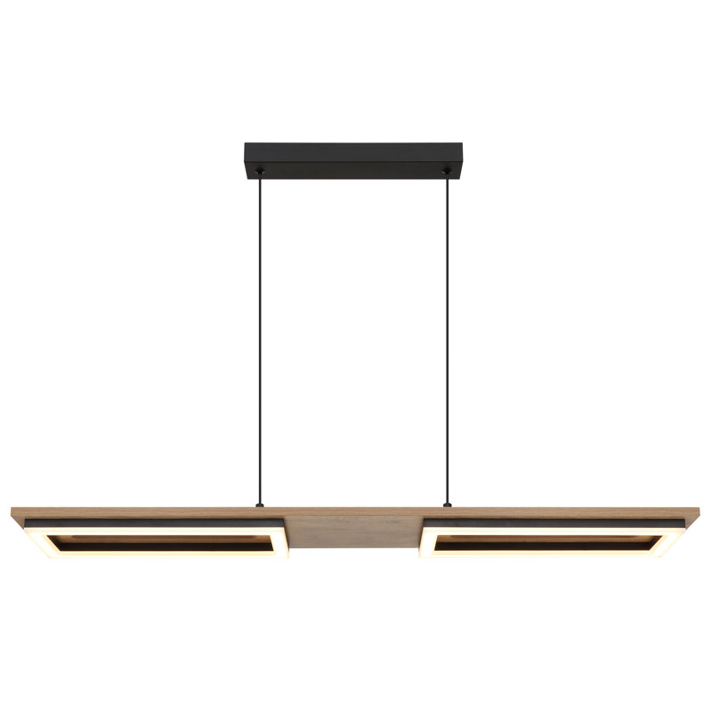 1 - Light Matte Black LED Geometric Pendant