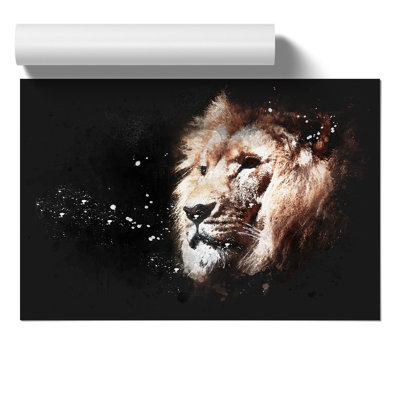 Lion Paint Splash - Frameless Print