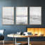 Ensemble de 3 pièces encadrées sur toile «Gentle Tides II»-97793101-97793104