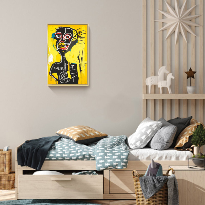 «Graffiti Art» sur toile, H 23,75 po x l 15,75 po x P 1,34 po, Or