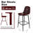 Modern Bar Stools With Swivel Mechanism, PU Padded Seats With Back Support & Metal Legs – Ideal For Kitchen Islands, Home Bars, Commercial Bars(Set Of 2)