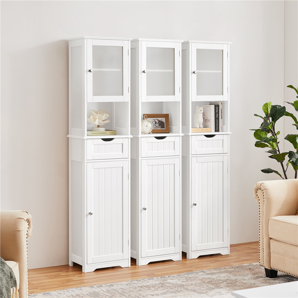 Latitude Run® Floor Mounted Linen Cabinet | Wayfair