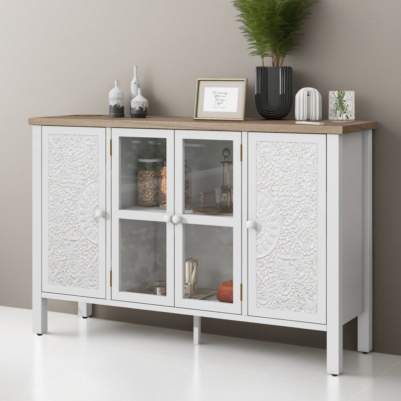 Buffet 47 po, Naturel / Blanc