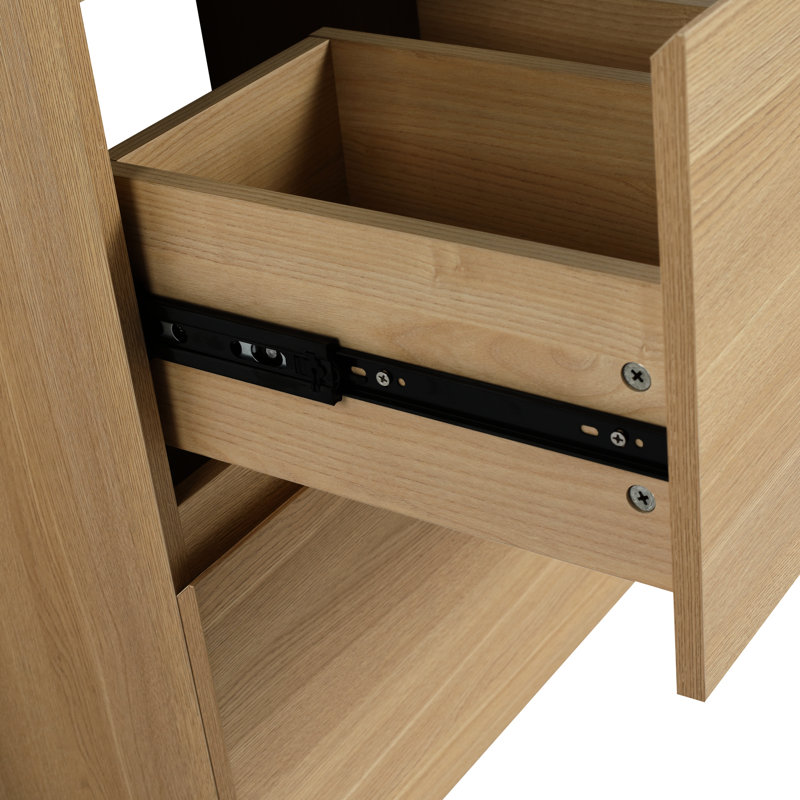 Meuble-lavabo de 61 cm avec double tiroir - Design chic en bois d'ingénierie pour meuble-lavabo de luxe
