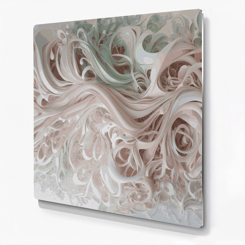 Art mural gris Biomorphic Abstraction 51, H 32 po x l 32 po