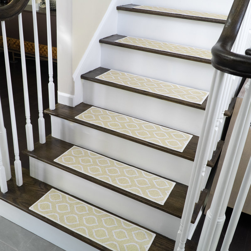 Tapis d'escalier Dalany, Jaune crème banane