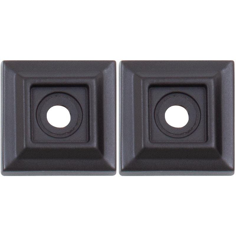 Matte Black Square Cabinet Pull Backplate Set