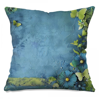 Butterfly Throw Pillow, Nature Double Sided Pillows