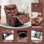 Fauteuil de massage inclinable électrique en similicuir-1458435483