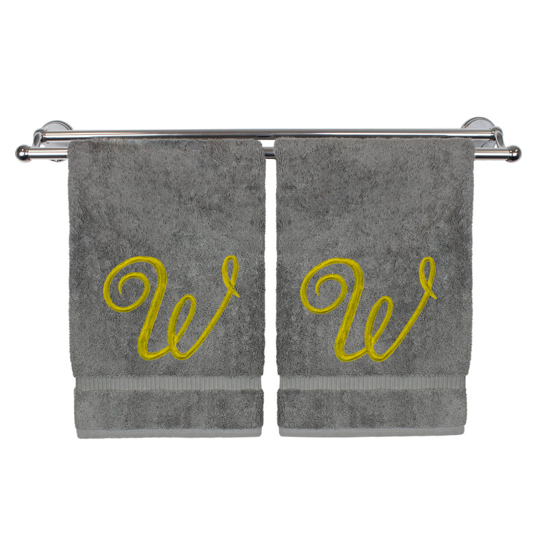 Super Plush Washcloth, Gray/Gold, W