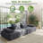 Lawrence Boneless two-piece rabbit fur foam sofa set with four pillows - no assembly required-1324913001