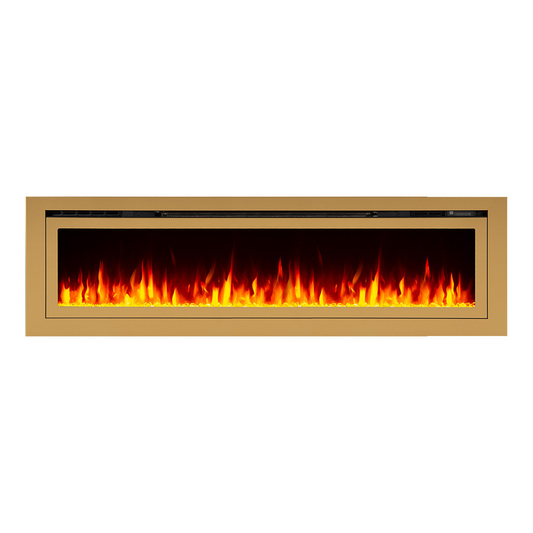 The Sideline Deluxe Gold Smart Electric Fireplace Touchstone