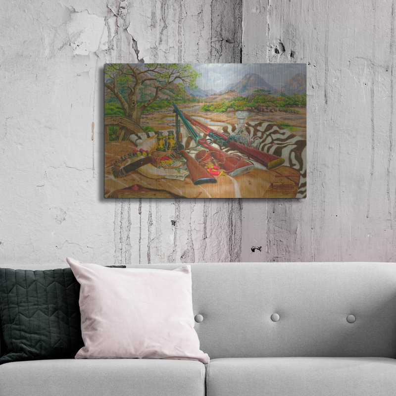  «Hunting Still Life 1» par Delene Lambert, art mural en métal, 36 po x 24 po, H 24 po x l 36 po