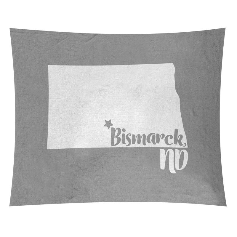 Tapisserie Bismarck North Dakota, H 27,5 po x l 37,5 po, Gris