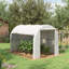 Chariya 3 x 2 m Polytunnel Greenhouse Zipped Door Mesh Windows White
