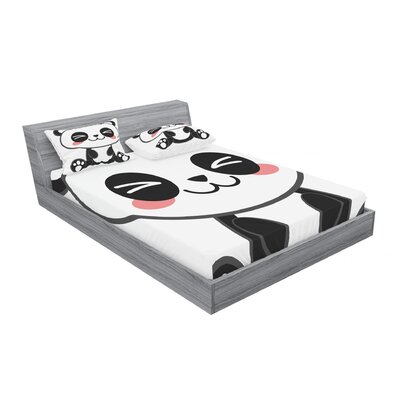 Cartoon Smiling Panda Fun Animal Japanese Manga Kids Teen Sheet Set -  Ambesonne, bswpil_23815_full