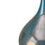 Ensemble de 3 vases en verre bleu Aurora avec finition brillante sarcelle et bronze métallique